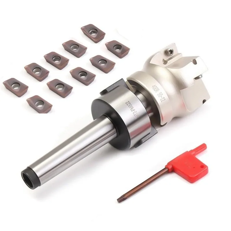 Milling Tool Holder Set MTB2‑FMB22 With BAP400R‑50‑22‑4T Cutter Head 10Pcs APMT1604 Inserts For CNC Lathe Milling Metal