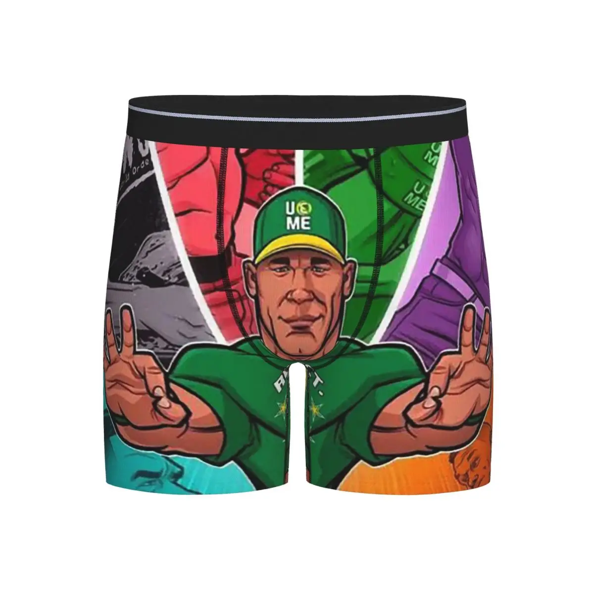

Long Boxer Underpants Shorts John Cena Respect Earn It Cartoon Wrestler Panties Male Underwear for Homme Man Boyfriend Gift