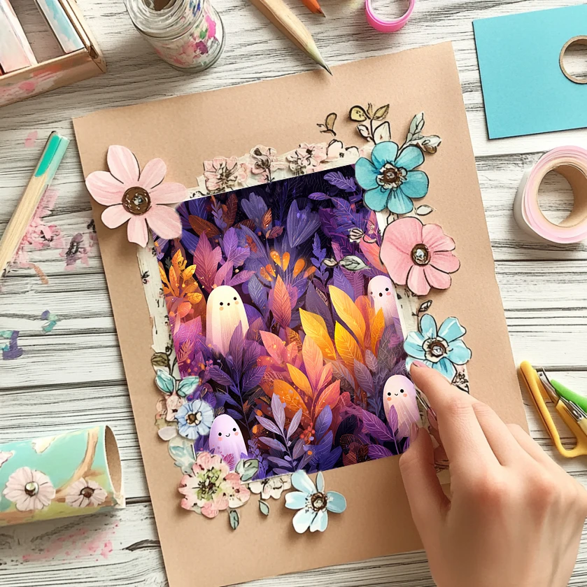 36 Sheets Scrapbooking Paper Pack (6"x6"): Pastel Candy & Bunny Prints for Scrapbooking, Origami & Cute Card Making.