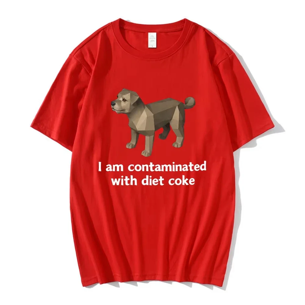 Je suis contaminé avec la Coke diététique drôle chien Meme T-shirt femmes vêtements Vintage à manches courtes T-shirt décontracté t-shirts