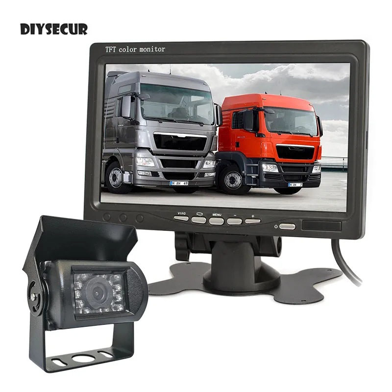 

DIYSECUR 1920x1080 7inch AHD IPS Rear View Car Monitor Waterproof IR Night Vision AHD Rear View Camera for Bus Houseboat Truck