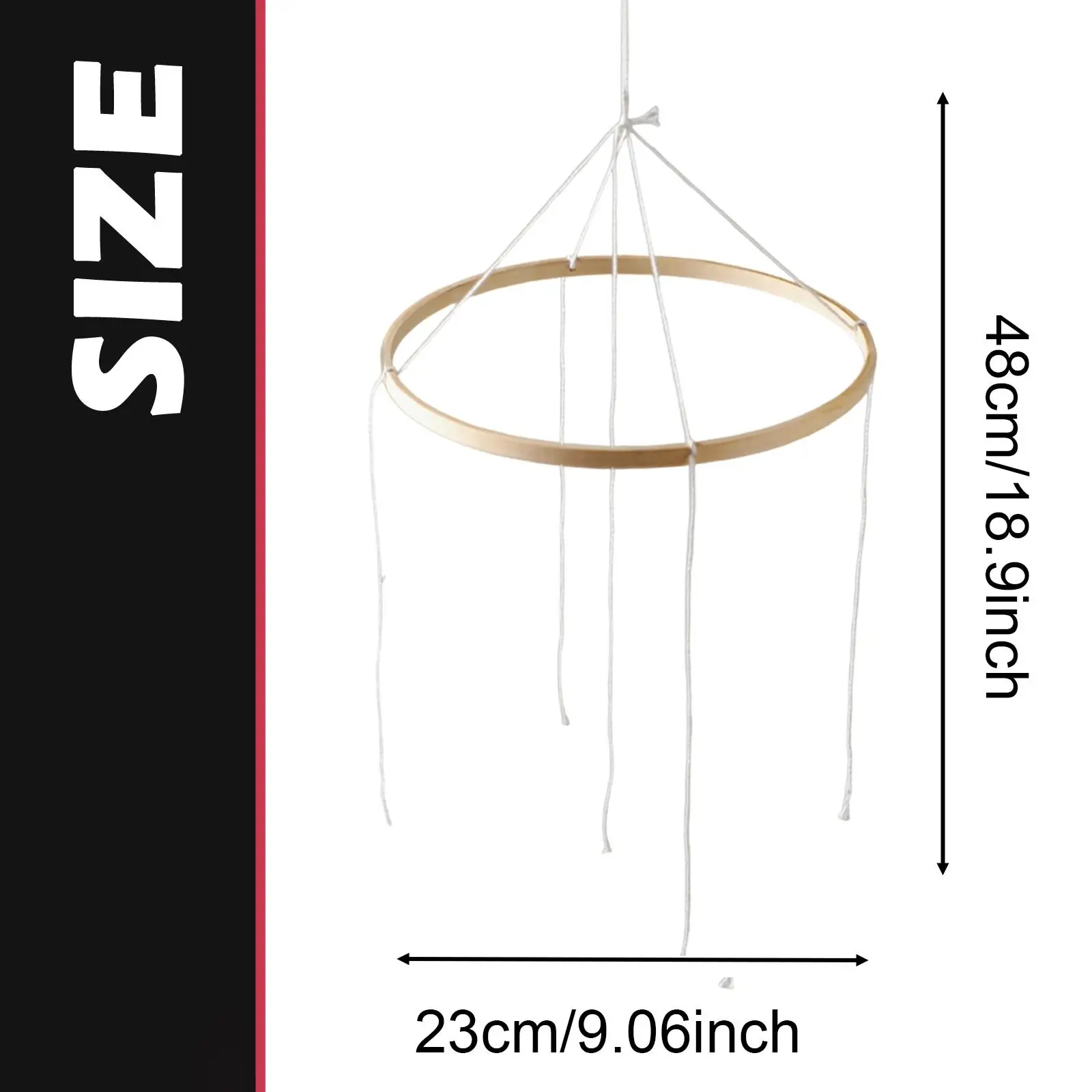 Babybedje Mobiel Frame Decoratief voor Slaapkamer Balkon Plafond Windgong Hangend DIY