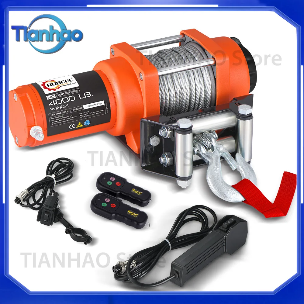 Electric Winch for 4000 lbs ATV UTV with Wire Rope or Nylon Rope 12V 24V
