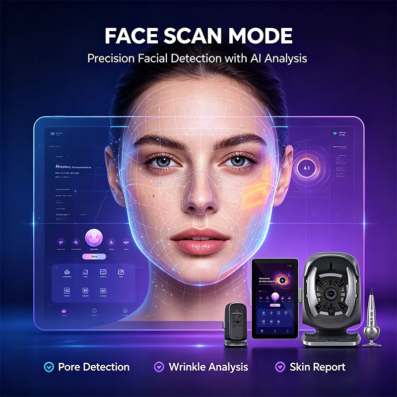 AI Intelligent Skin Hair Analyzers Generate Multilingual Digital Reports Skin Diagnosis Machine Multi Spectral Analysis