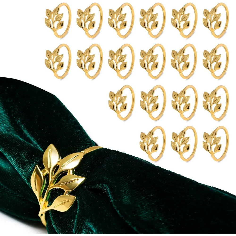 

Gold Napkin Rings Set of 20 – Elegant Napkin Holders for Weddings, Ceremonies, and Special Occasions – Gold Napkin Rings