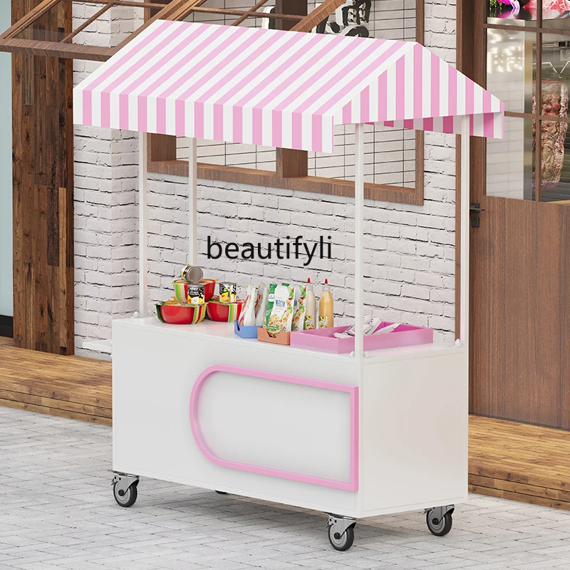 

Dining car street stall float night market promotion wrought iron car outdoor mobile snack stall car