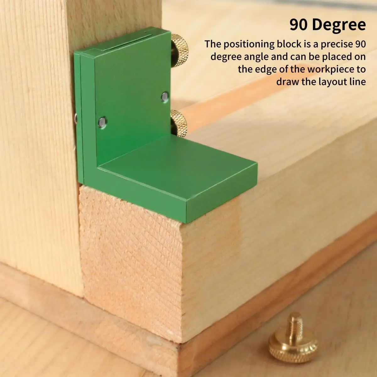 Precision Marking Tool for Woodworkers Featuring L-Shaped Positioning Block and Steel Ruler for Edge Referencing and Layout