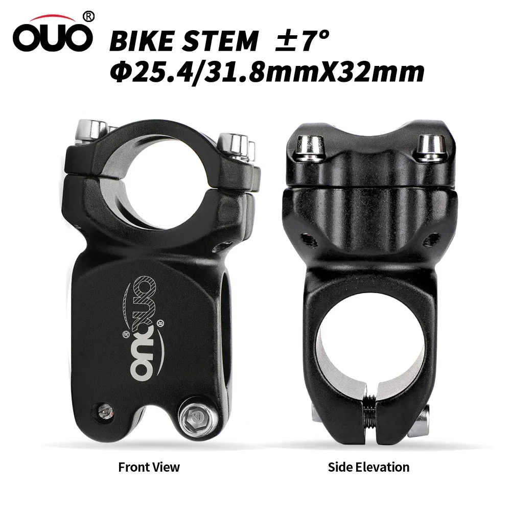 OUO MTB Handlebar Stem 25.4/31.8mm Bar Clamp Bontrager Bike Handle Bar Stem 7Degree Short Stem 32mm Bicycle Pieces