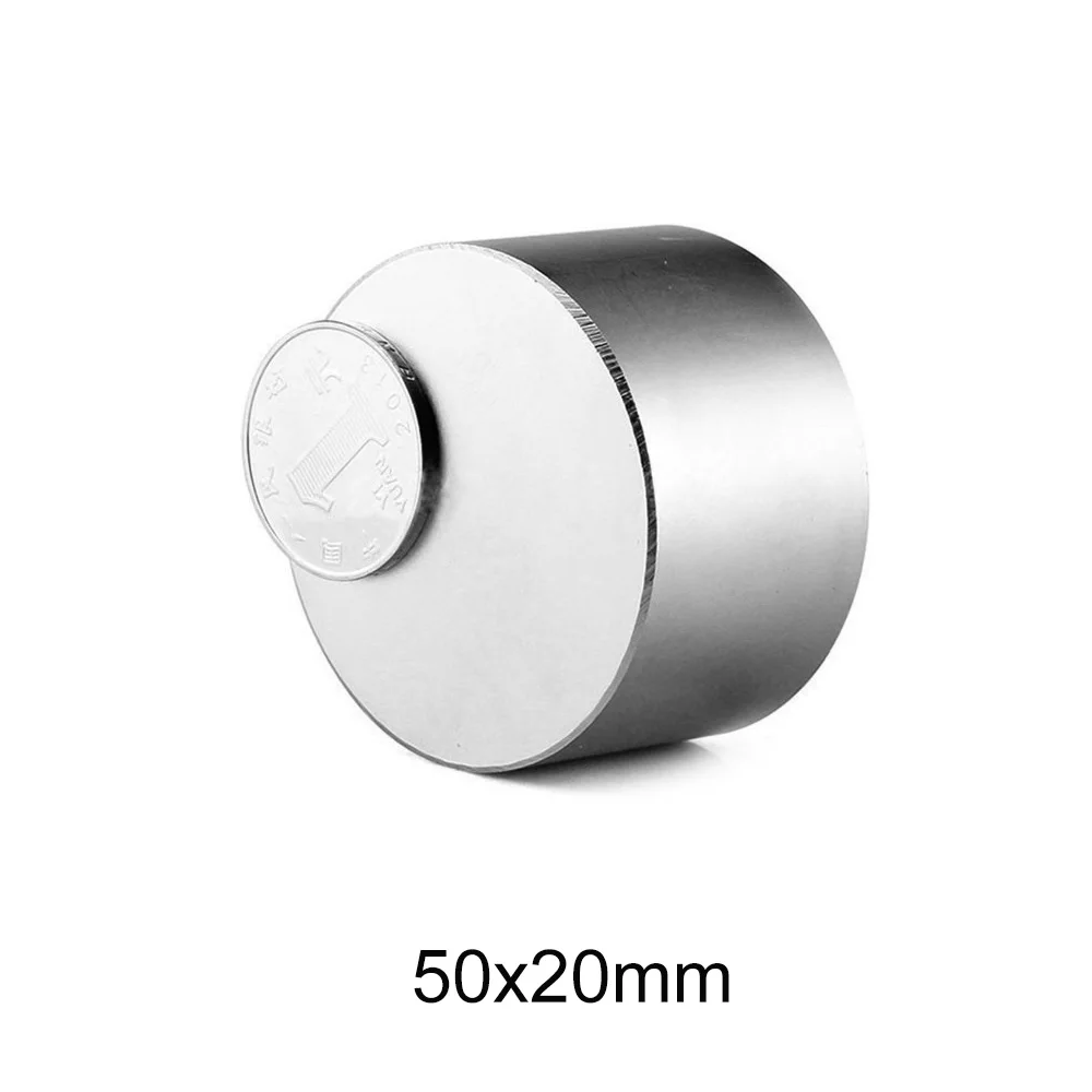 50x20mm Big Powerful Magnets 50*20 mm Round Big Permanent NdFeB Magnet 50x20 5*20