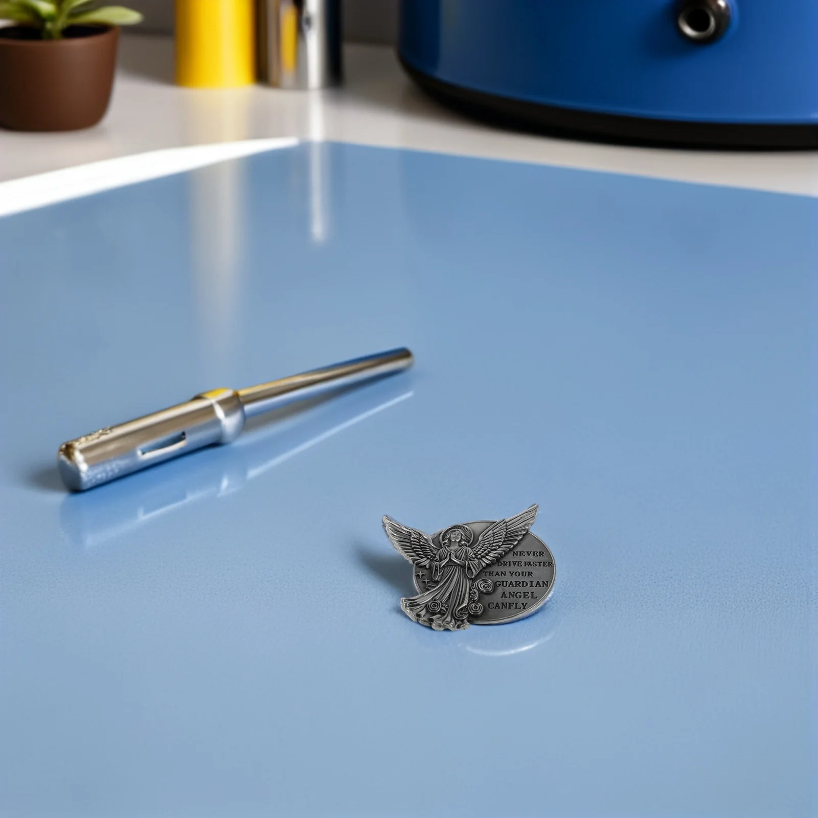 

3pcs Car Visor Clip Angel Safe Clip With Never Drive Faster Charm Family Travel Safety Ornament Teen Driver