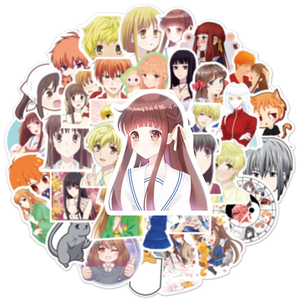 10/30/50pcs Tohru Kyo Fruits Basket Stickers Girls Shigure Anime Sticker Notebook Laptop Suitcase Luggage Yuki Cartoon Decals