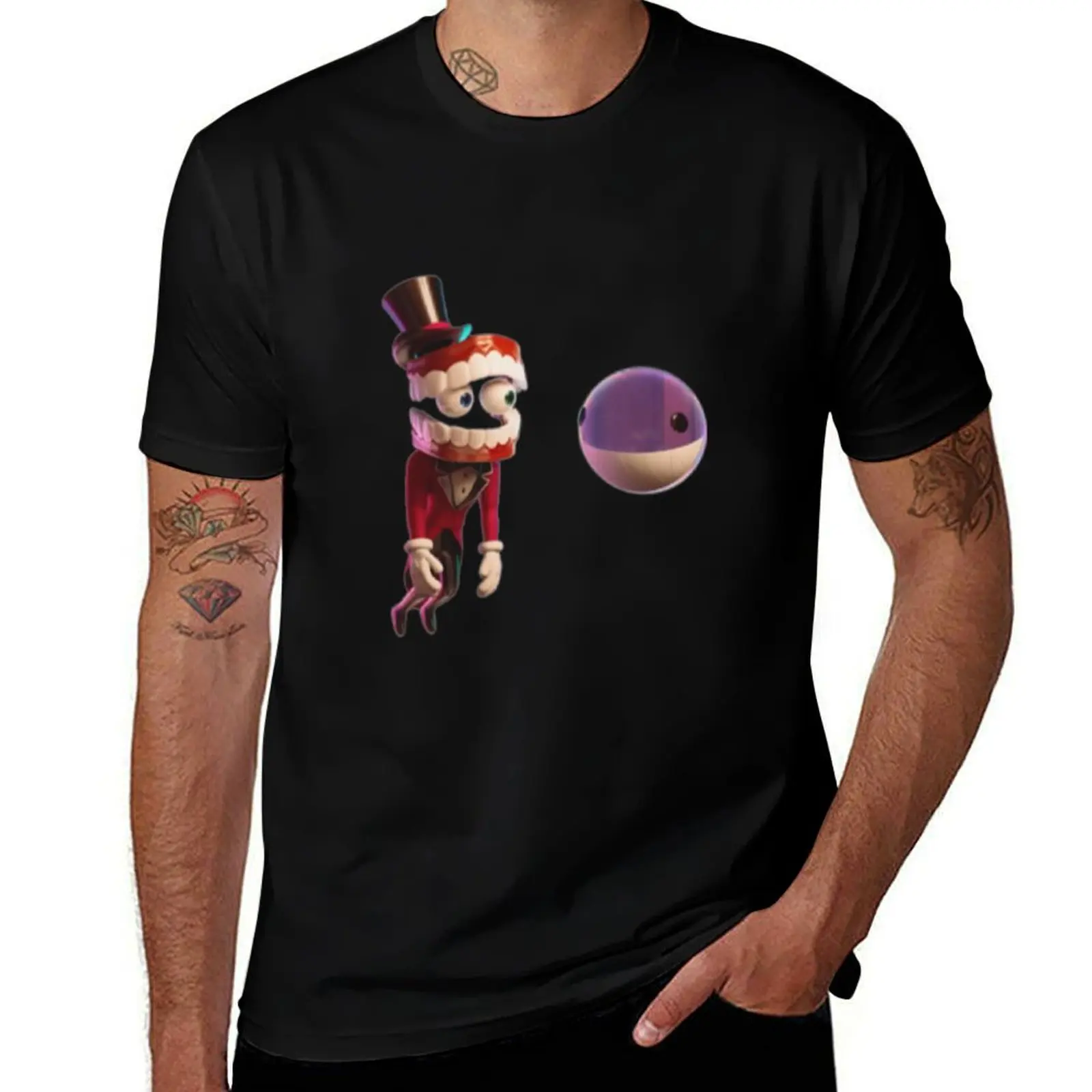 TADC: Caine and Bubble T-Shirt Simple Line Art Print Tee T-Shirt