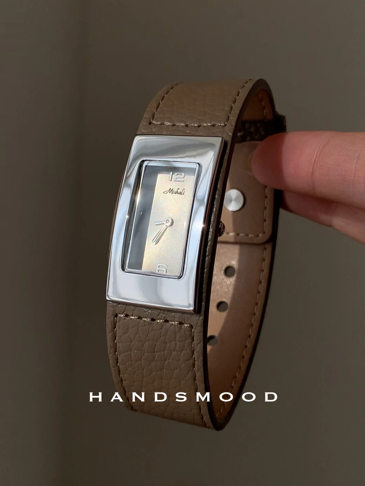 

Elephant grey low-key high-end minimalist fashion temperament leather ladies watch high-end selection watch gift for women