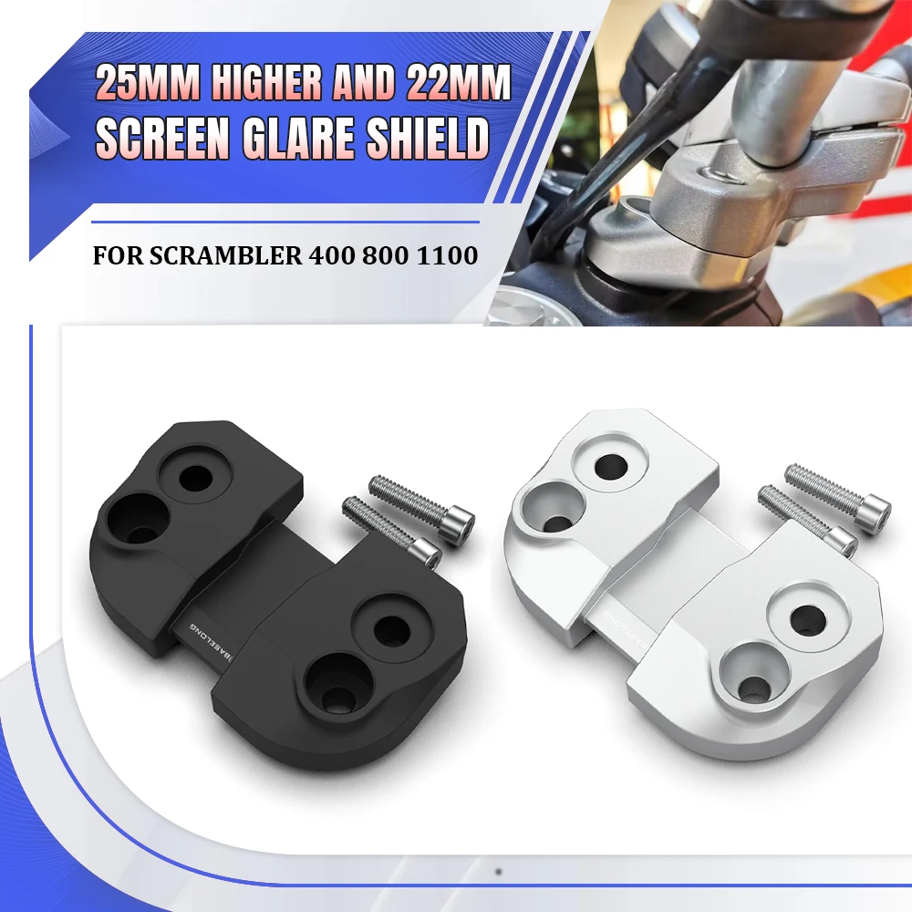 

For Ducati Scrambler 400 800 1100 All Years Motorcycle Accessories Aluminum Handlebar Riser Drag Handle Bar Clamp Extend Adapter