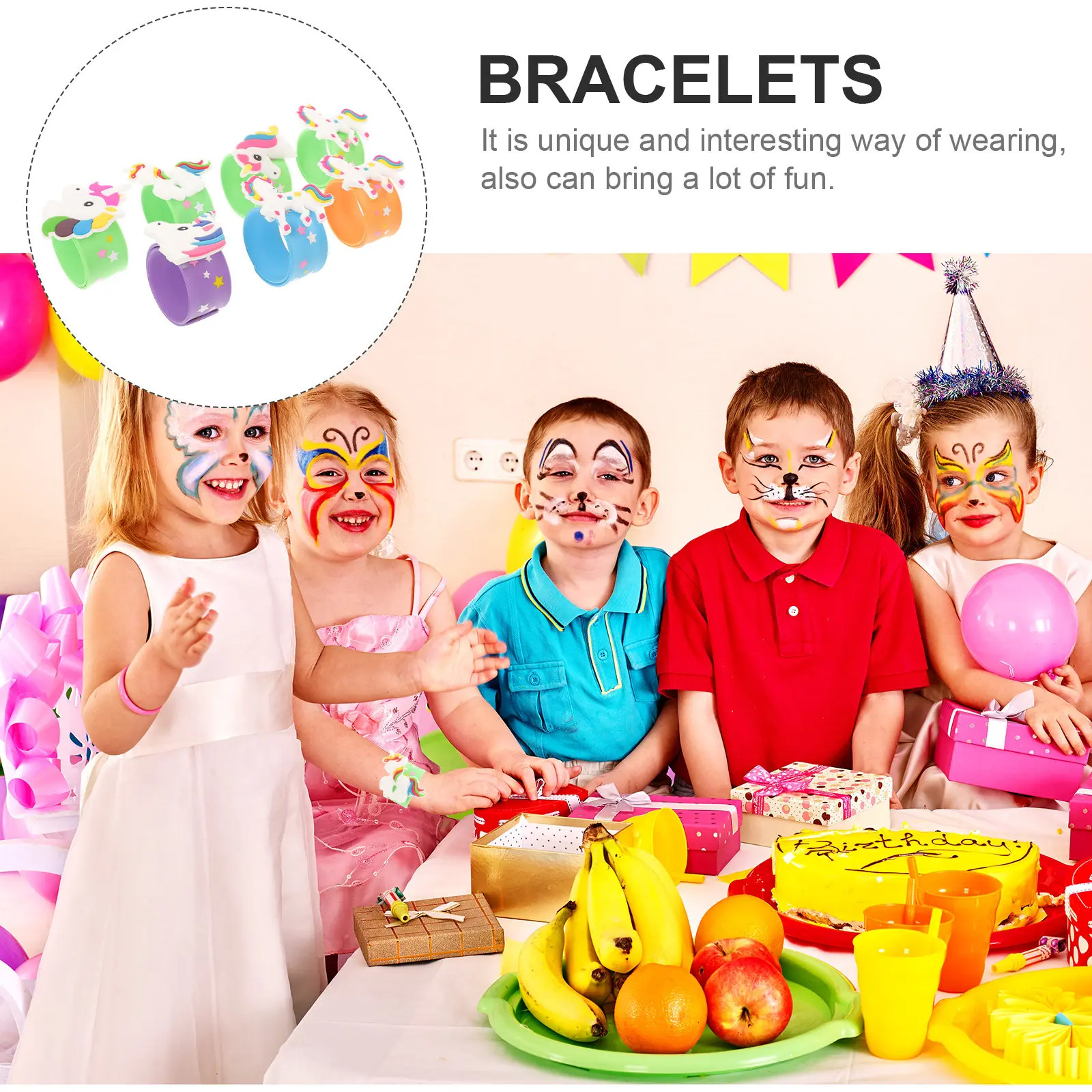 8 Bracelets Licorne en Silicon - Party Games Kid Friendly avis et prix