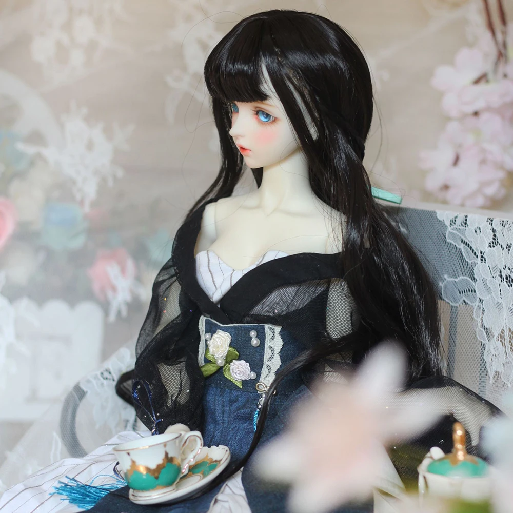 BJD-Puppenperücke für Puppe 1/6 1/4 1/3 BJD-Puppenhaar Puppenzubehör Lange Perücke Prinzessinnenhaarperücke – Detail 4