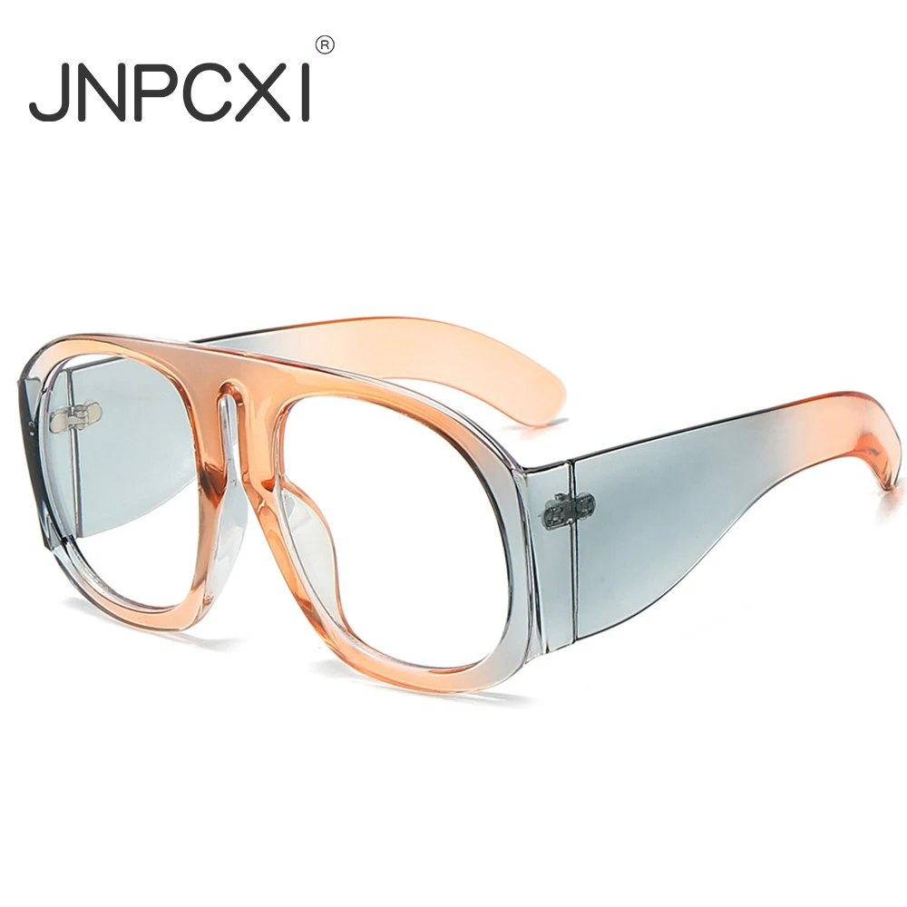 JNPCXI Goggles Oversized Glasses Frame Women One Piece Optical Shades Men Luxury Eyeglasses Frame Men Computer Glasses