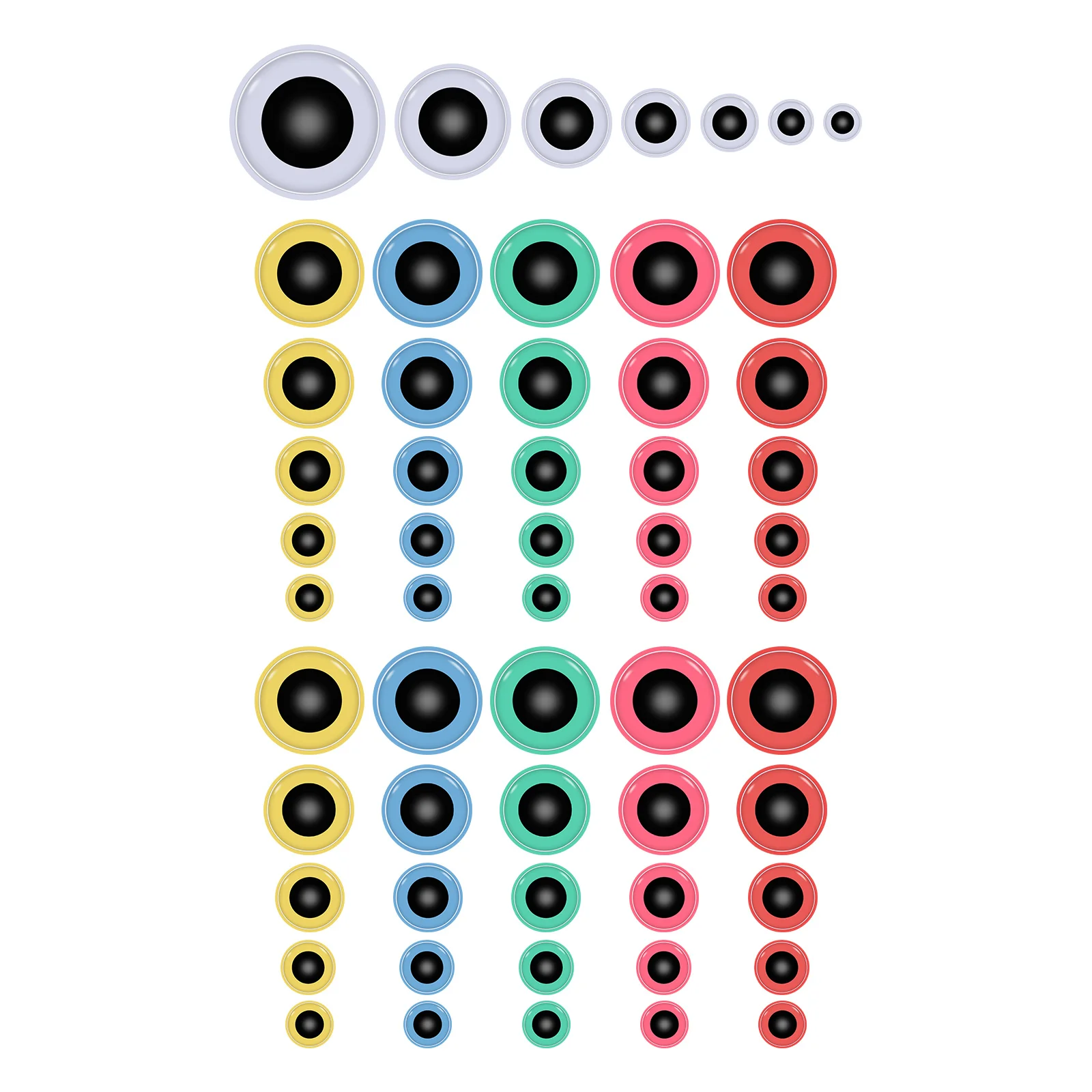 

200 Pcs Craft Eyes Self Adhesive Self-adhesive on Balls for Crafts Diy Decor Clay
