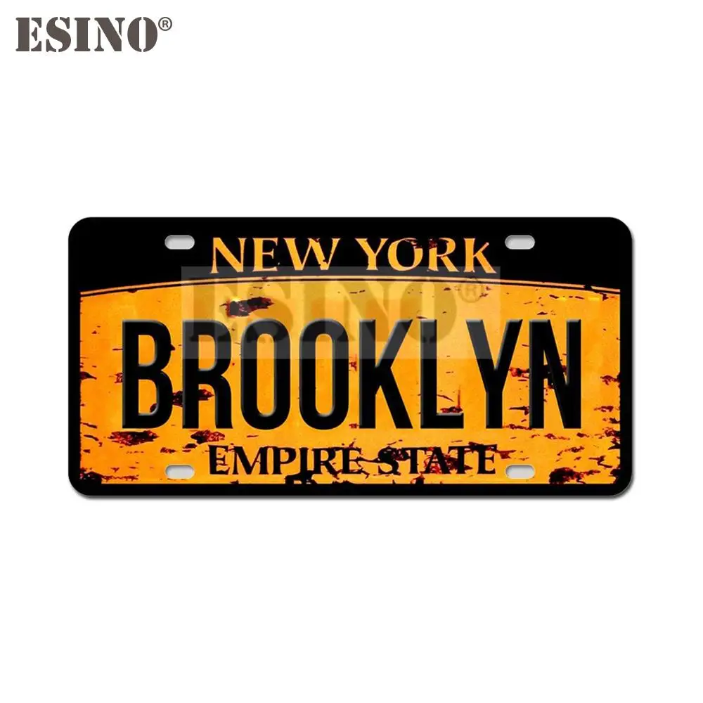 

Car Styling Creative Funny New York Brooklyn Eprire State License Cartoon PVC Decal Waterproof Car Body Sticker Pattern Vinyl