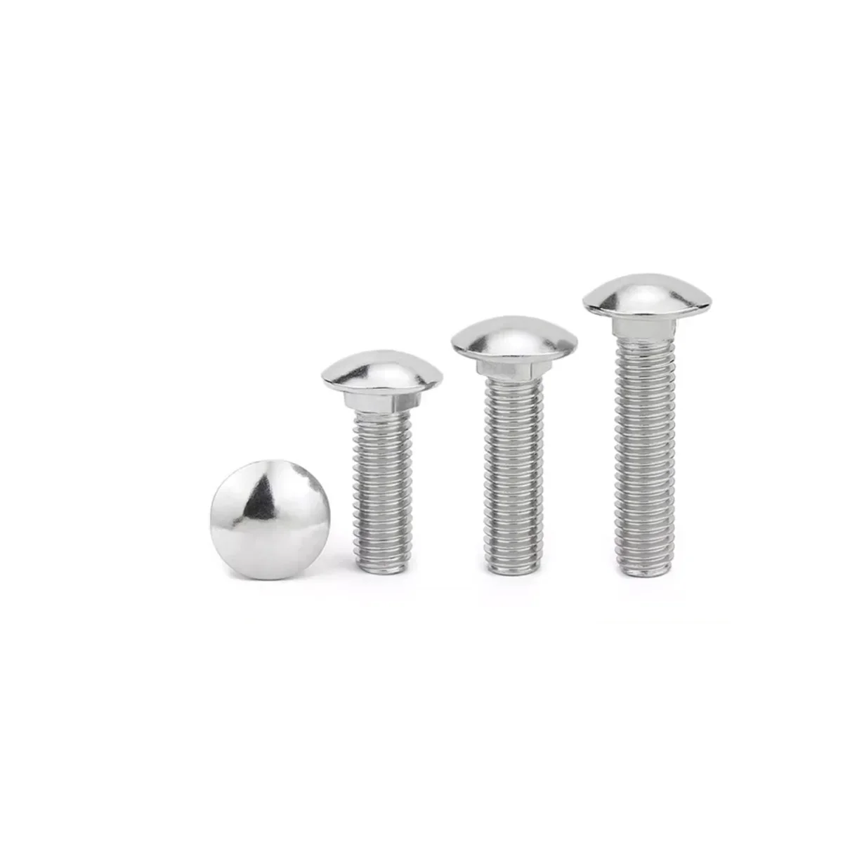 201 Stainless Steel Square Screw / Half Round Head Square Neck Bolt M5M6M8M10