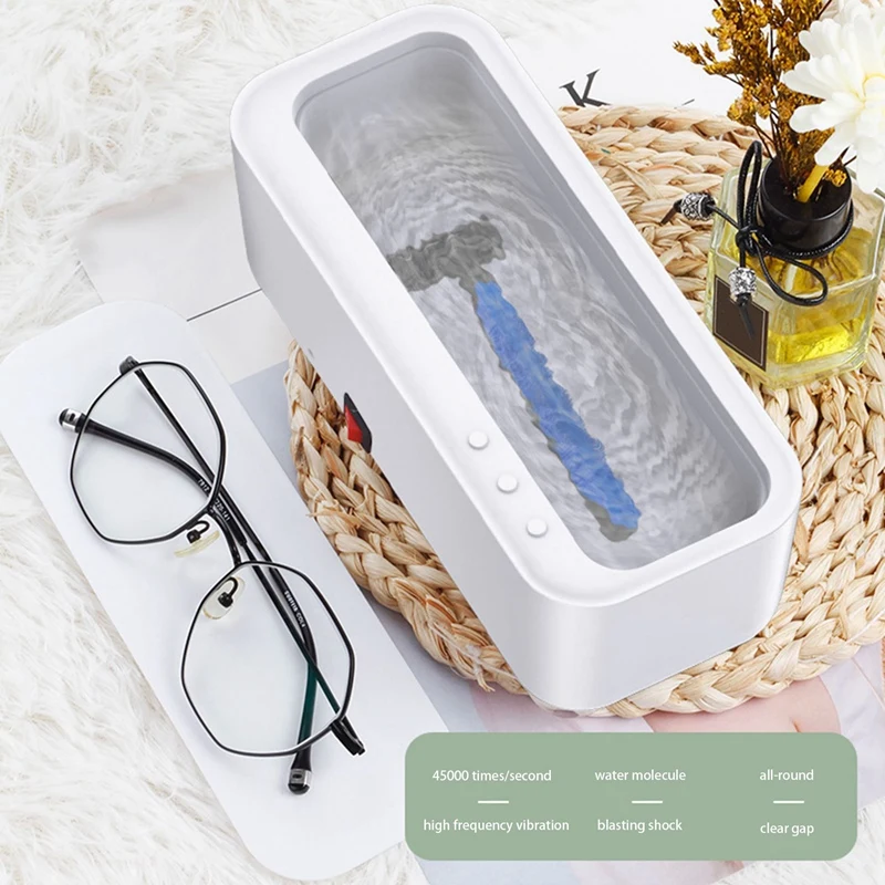 Ultrasonic Cleaning Machine 45000Hz High Frequency Vibration Wash Cleaner Washing Jewelry Glasses Watch Washing Ring