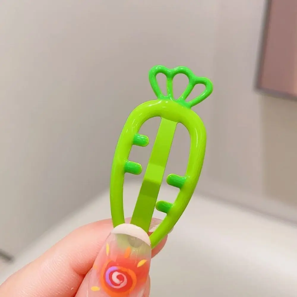 Cute Carrot BB Hairpin Fashion Dopamine Gift Hairgrip Candy Color Hair Side Clips Children