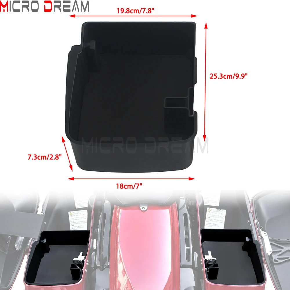 Motorcycle Hard Saddlebag Top Shelf Organizer Tray For Harley Touring Street Electra Road Glide FLHX FLHT FLTRX Road King 14-Up