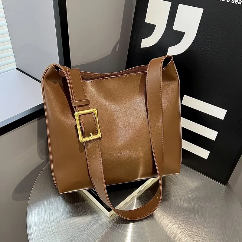 

Black Shoulder Bag For Women 2 Set Pu Leather Tote Bag Adjustable Strap Underarm Handbag And Purse High Capacity Bag Simple