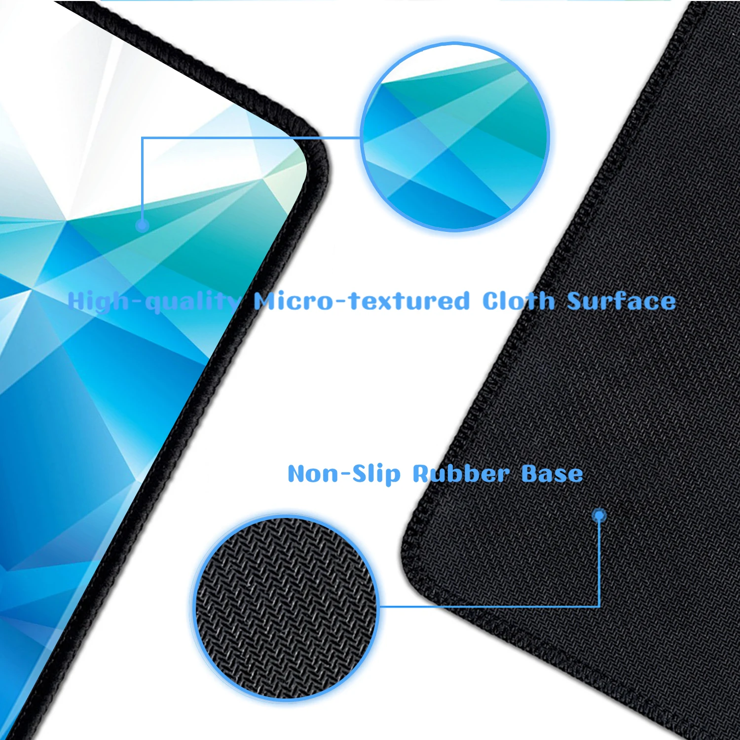 لوحة ماوس 40 × 90 سم xxl مجردة هندسية متدرجة كبيرة حصيرة مكتبية للألعاب مع حواف مخيطة، قاعدة مطاطية غير قابلة للانزلاق لوحة ماوس للعبة