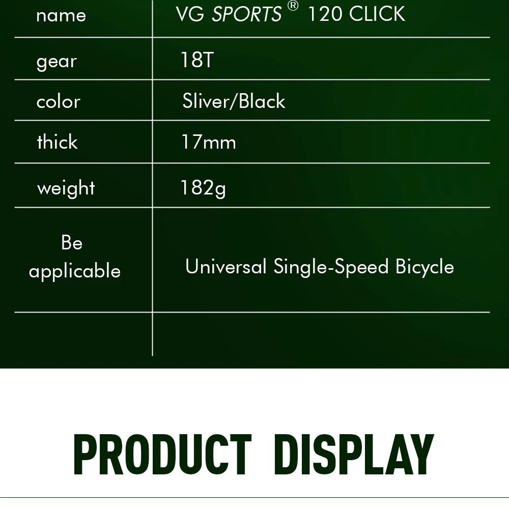 1 Stück 18T VG SPORTS Single Speed Fahrradfreilauf Kompatibel mit 1 Speed Fahrradfreilauf Gewinde Freilauf Ersatzteile – Detail 14