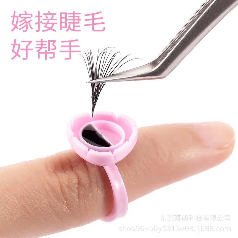 1000 Pcs Eyelash Extension and Embroidery Disposable Glue Cup Flower Shaped Drop Glue Cups Pigment Cup Ring
