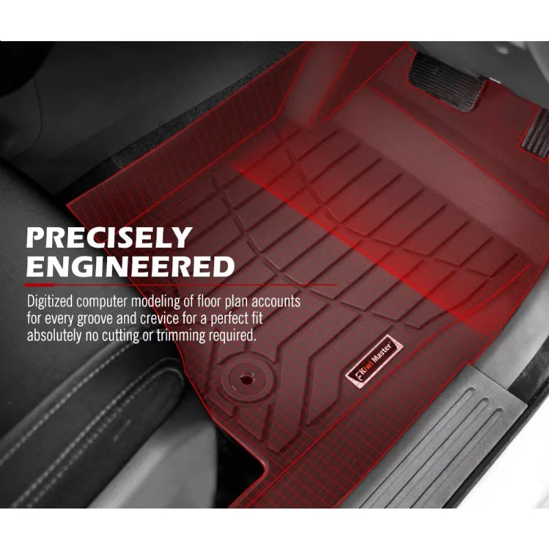 KIWI MASTER Right Hand Drive Custom TPE Car Floor Mats for        RANGER 2023+