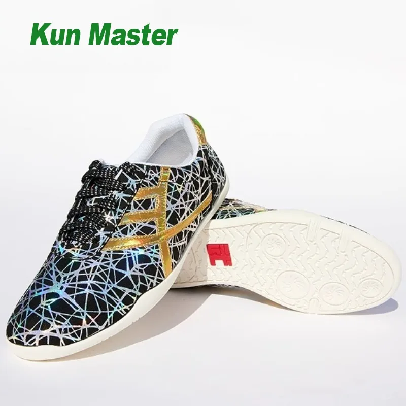 

Kung Fu Shoes for Martial Arts Thin Sole Lightweight Flexible Stripe Pattern Bright Colors Non Slip Wushu Shoes for Men Women