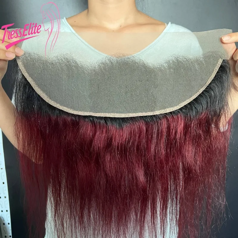 

12A 1B/99J 13x4 Кружевные фронтальные человеческие волосы, прямые волосы от уха до уха, кружевные волосы на лбу, девственные волосы Remy, предварительно выщипанные с детскими волосами