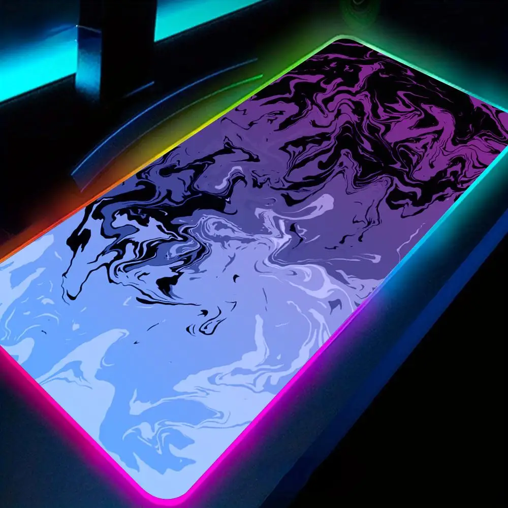 

Visual Aesthetic Abstract Fluid Pattern RGB Mouse Pad Desk Mat LED Glow Gaming mats pc accessories gaming mouse pad Extended pad