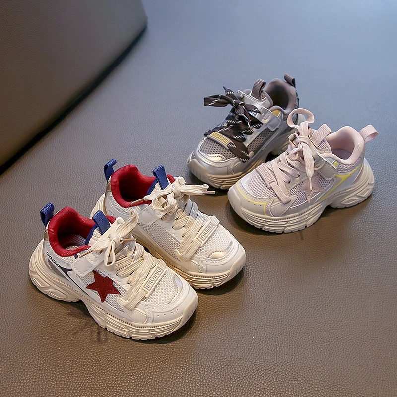 

Children's Spring Autumn New Sports Shoes Boy's Casual Trend Board Shoes High Top Girl's Fashion Dopamine Running Shoes