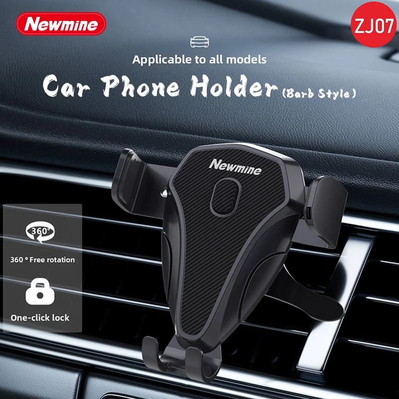 

Автомобильный держатель для телефона Newmine, воздуховыпускной отверстие, датчик гравитации, автомобильный кронштейн, зажим для вентиляционного отверстия, подставка, поддержка мобильного телефона 4,7-6,7 дюйма