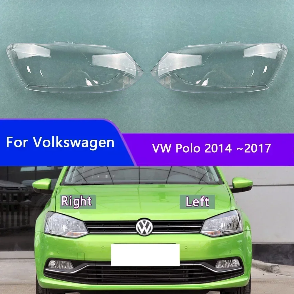 

Для Volkswagen VW Polo 2014 ~ 2017 крышка фары абажур передняя фара корпус лампы из плексигласа замена оригинального абажура