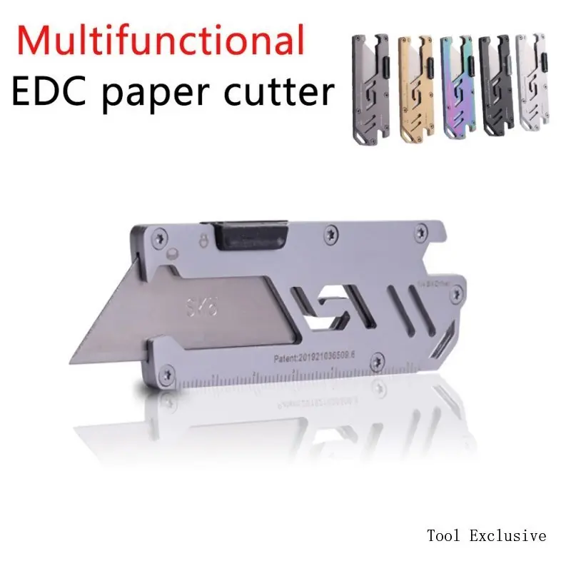 Multifunctional EDC Art Knife 5-in-1 Parcel Box Opening Paper Cutting Carving Household Letter Opening Bottle Opener