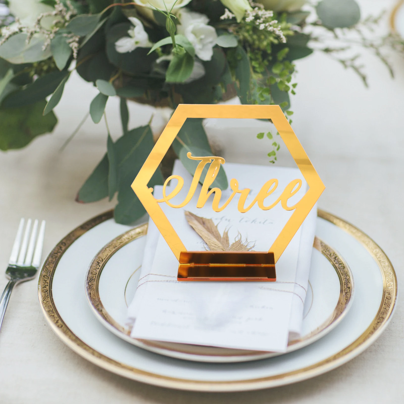 

10Pcs Table Number Signs Stylish Acrylic Wedding Reception Banquet Party Restaurant Reusable Reserved Cards for Event