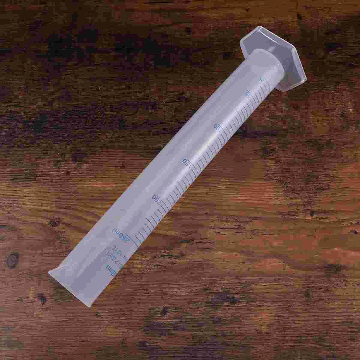 250ml Transparent Measuring Cylinder Plastic Graduated Cylinder Hexagonal Base (As Shown) Measuring cylinder 100ml