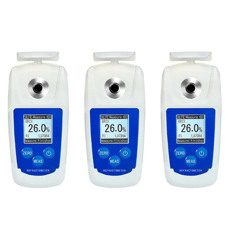 AT21-3X Digital Refractometer Sugar Meter Refractometer Digital Fruit Sugar Meter Juice Drinks Measuring Range 0-55%