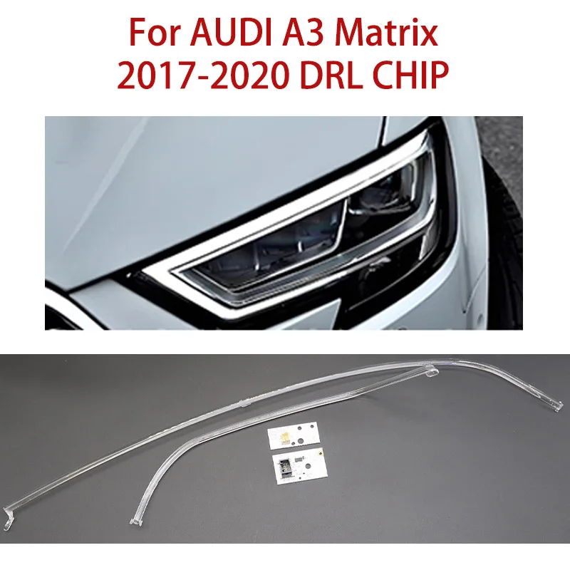 

Дневные ходовые автомобильные DRL ЧИП Световод Трубка Чип Белый свет Балластный модуль Запчасти Ангельские глазки для AUDI A3 2017-2020 Матрица
