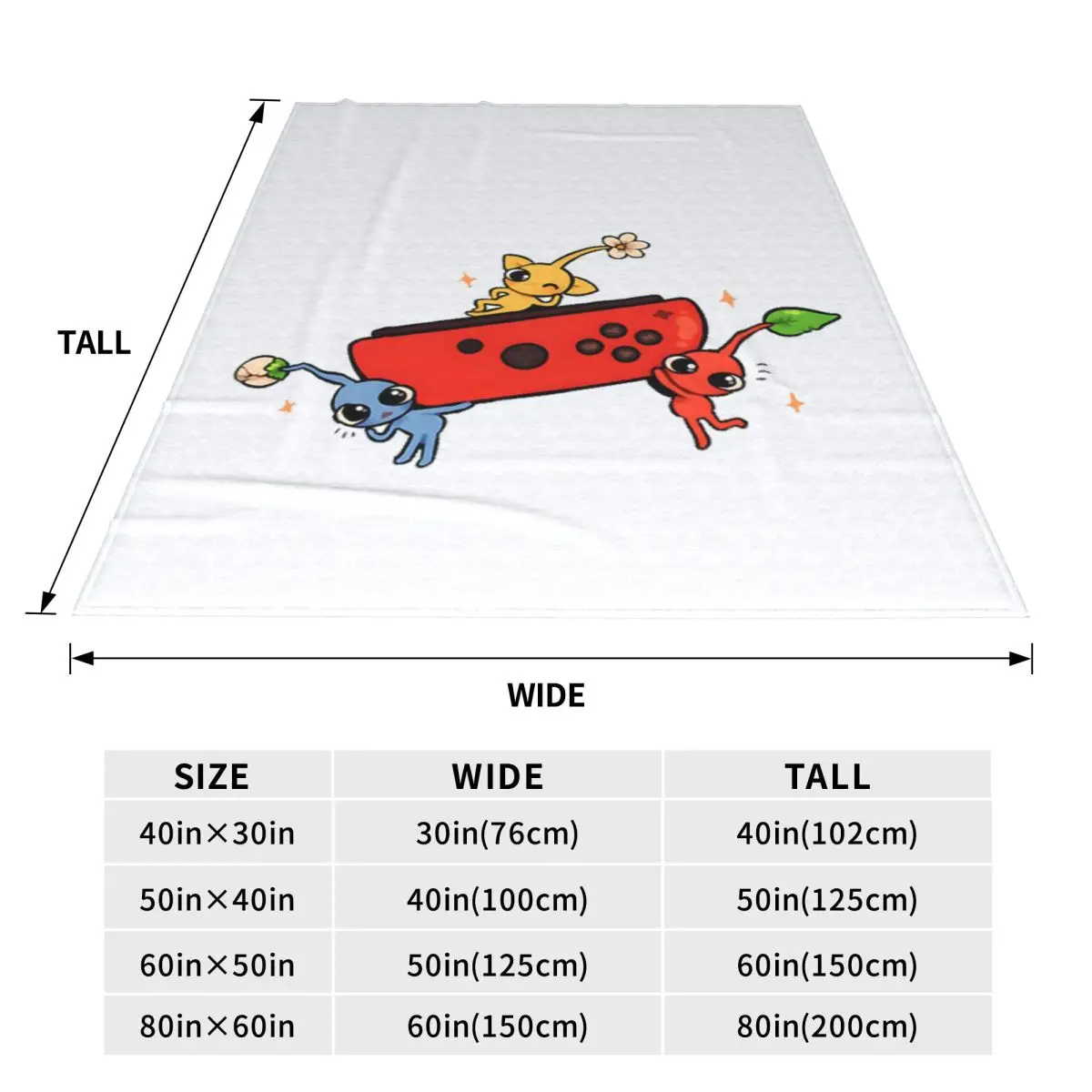 Pikmin Meme Blanket Flannel Sofa Throw Blanket Portable for Home Bedroom Travel Throws Bedspread Quilt