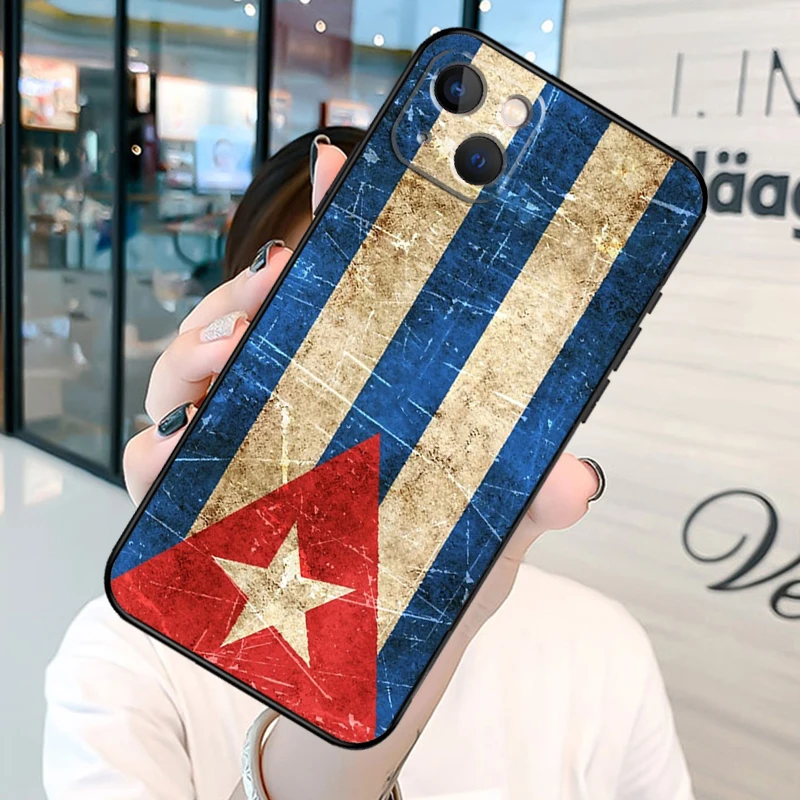 Cuba Flag Phone Case on For iPhone 13 12 11 14 15 16 Pro Max Plus XR X XS MAX Soft Back Cover image 6
