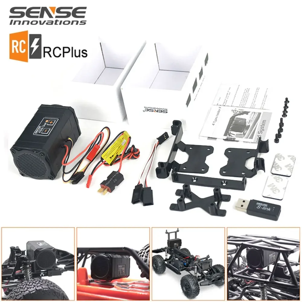 

SENSE ESS-ONE ESS-DUAL двойные динамики, звуковая группа двигателя, имитация звуковой группы двигателя, звуковой сигнал двигателя с кронштейном для осевого SCX10 II WRAITH