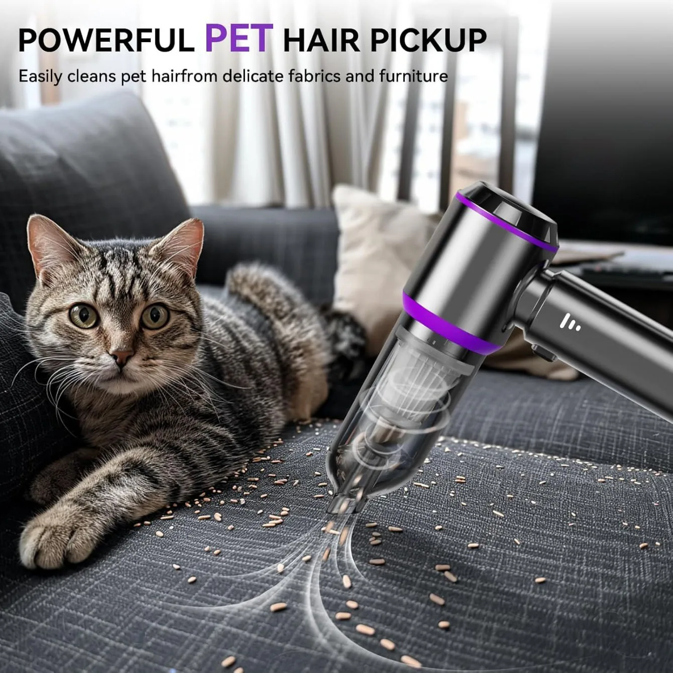Powerful Car Vacuum Cleaner | Cordless Portable Car Cleaner | Powerful Air Duster Suitable for Home Appliances and Hair Dryers view 5