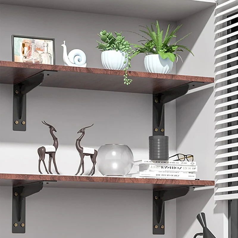 Solid Heavy Duty Steel Hidden Shelf Bracket L Shape Heavy Duty Cast Iron Metal Industrial Black Shelf Bracket wall bracket  wall