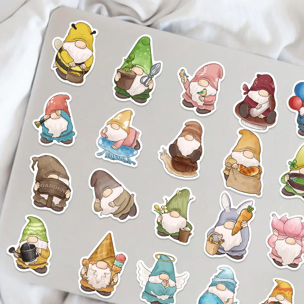 Dos desenhos animados Gnomes Anão Decalques, Graffiti Adesivo, Bagagem, Telefone, Caderno, Parede, Quarto, Carro, Decoração, Kawaii, 50Pcs