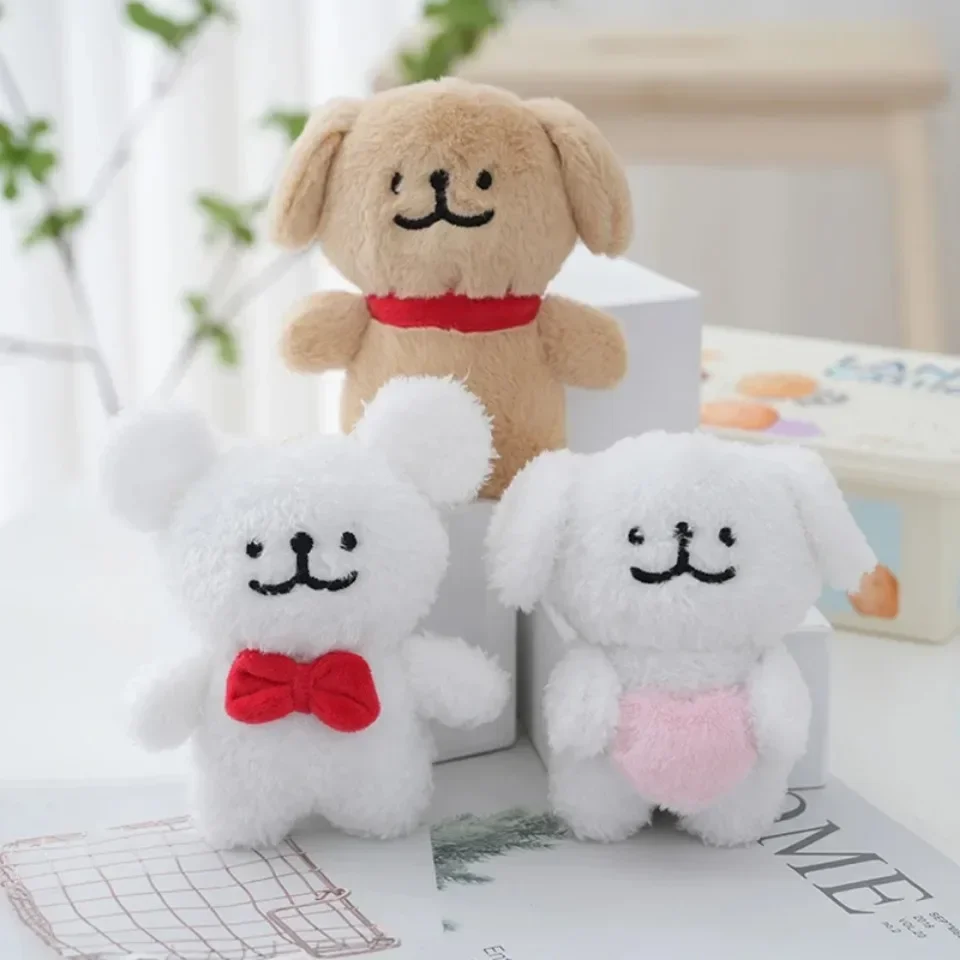 MINISO Cute Maltese Dog Plush Toy Soft Stuffed Animal Doll Cartoon Puppy Kids Boys Girls Birthday Gifts Key decoration  key ring